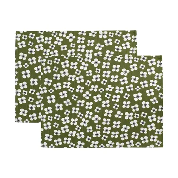 Set de 2 individuales para mesa Belle Amie - Verde oscuro, 34x45 cm - Almedahls