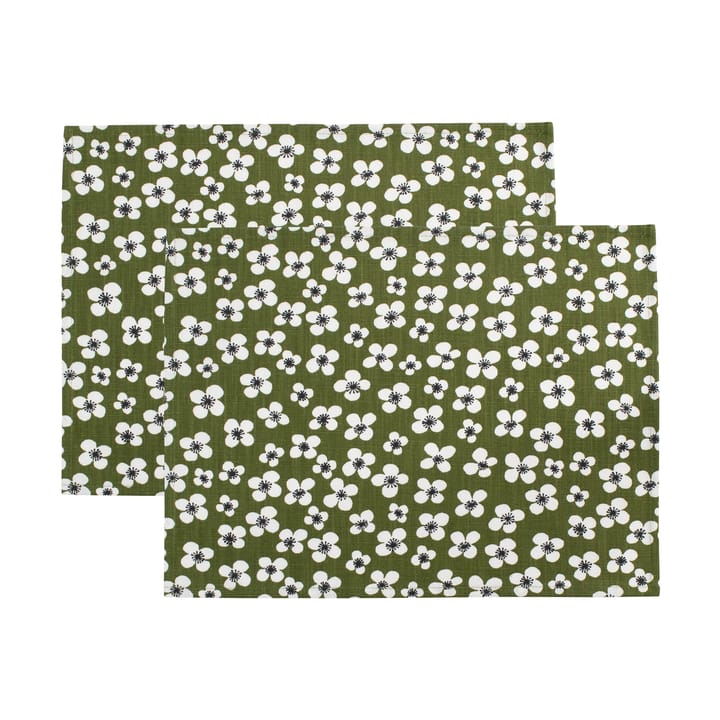 Set de 2 individuales para mesa Belle Amie - Verde oscuro, 34x45 cm - Almedahls