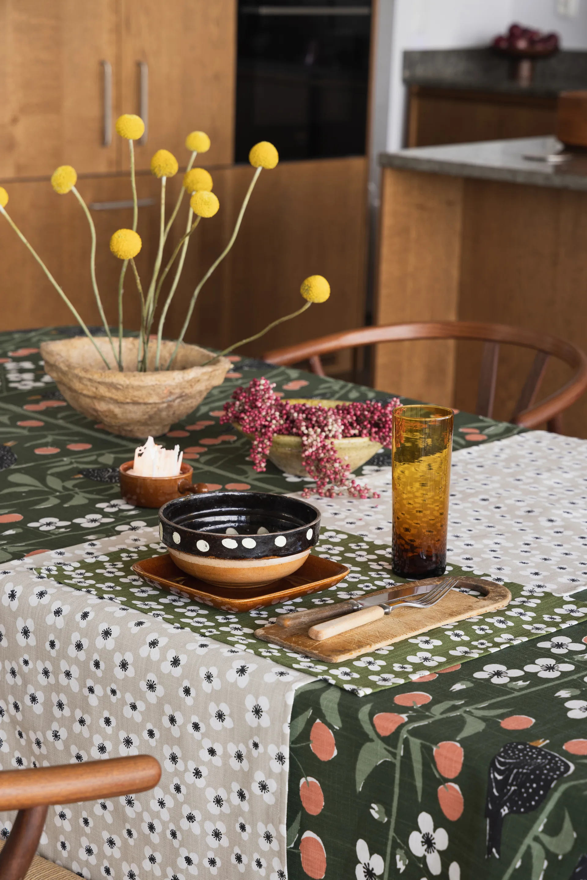 Set de 2 individuales para mesa Belle Amie, Verde oscuro, 34x45 cm Almedahls