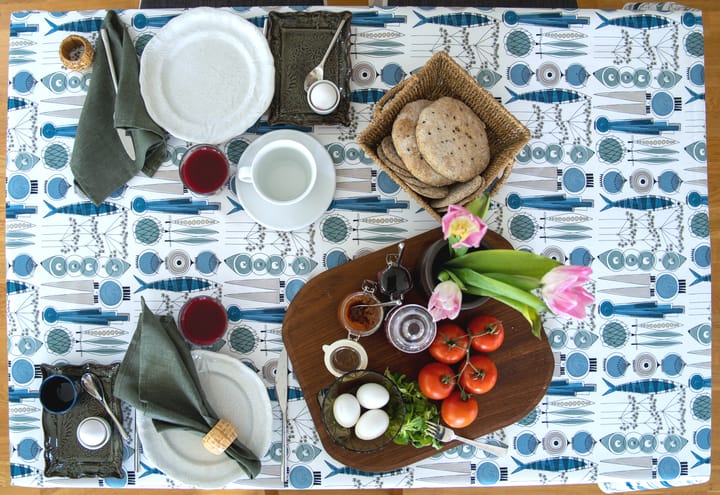 Tela Picknick - Azul-beige - Almedahls