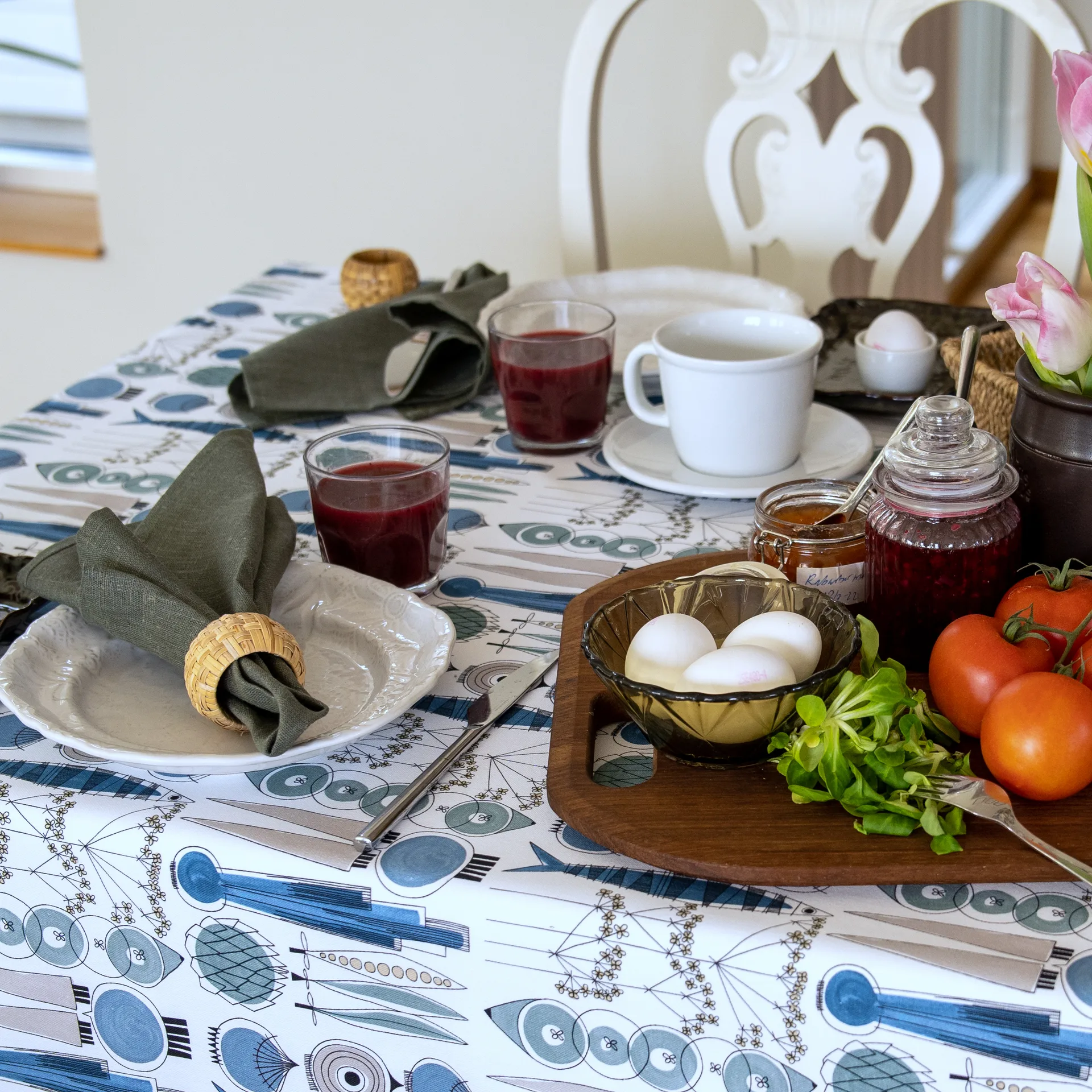 Tela Picknick, Azul-beige Almedahls