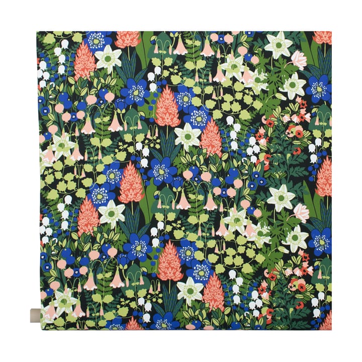 Tela Skogen - Negro-verde-rosa - Almedahls