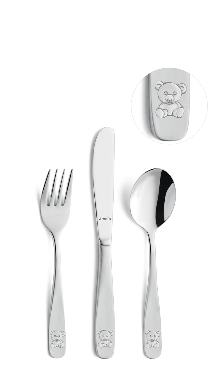 Cubertería infantil Bear 3 piezas - Acero inoxidable - Amefa