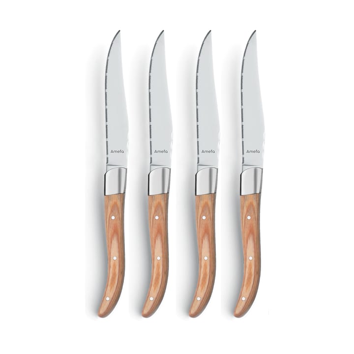 Cuchillos para parrilla Royal Steak  4-pack - Natural en caja de madera - Amefa