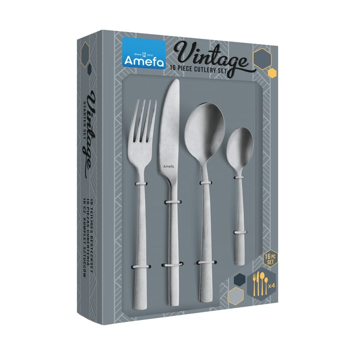 Juego de cubiertos Manille Vintage 16 piezas, Acero inoxidable Amefa