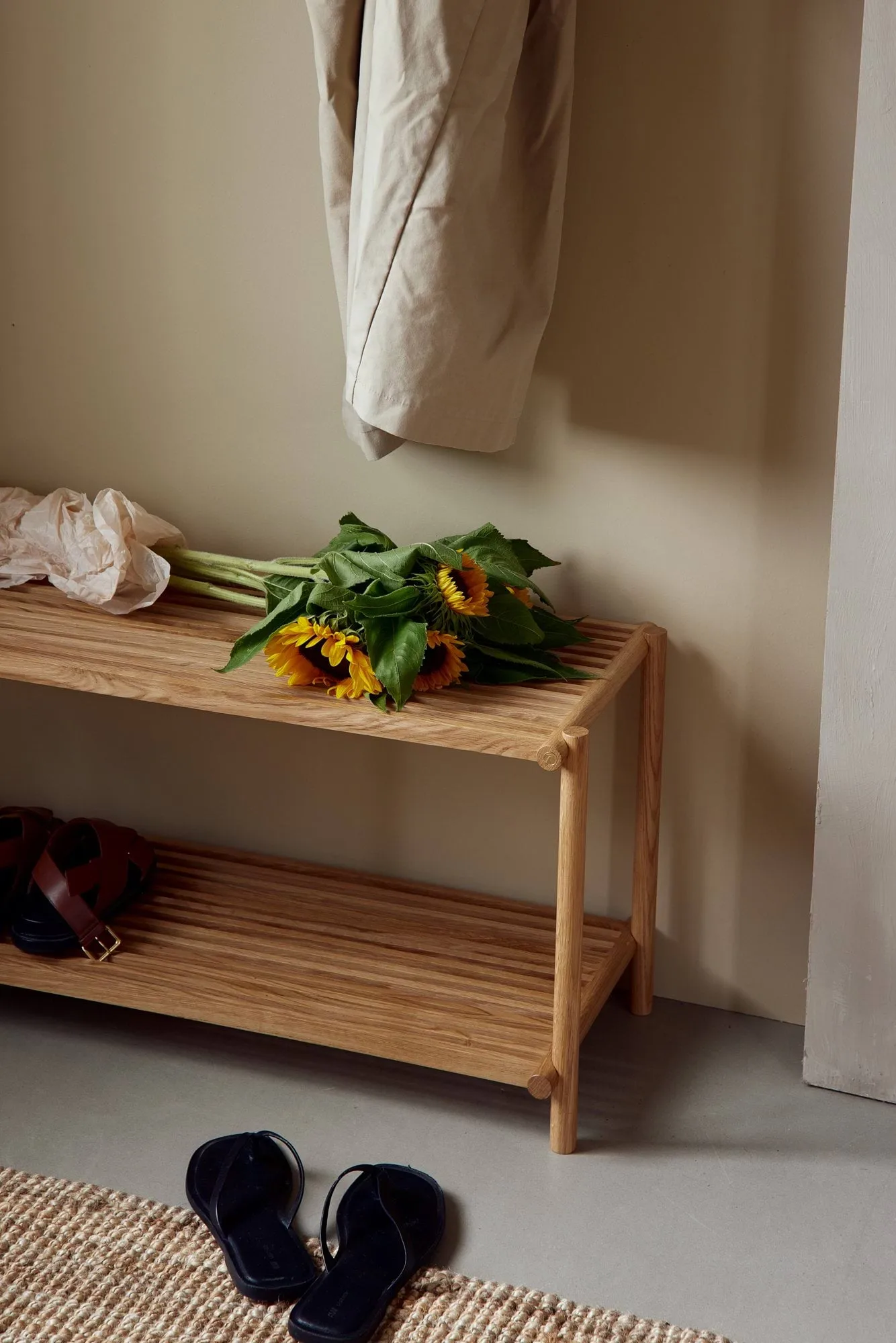 Column Shoe rack, Roble lacado mate Andersen Furniture