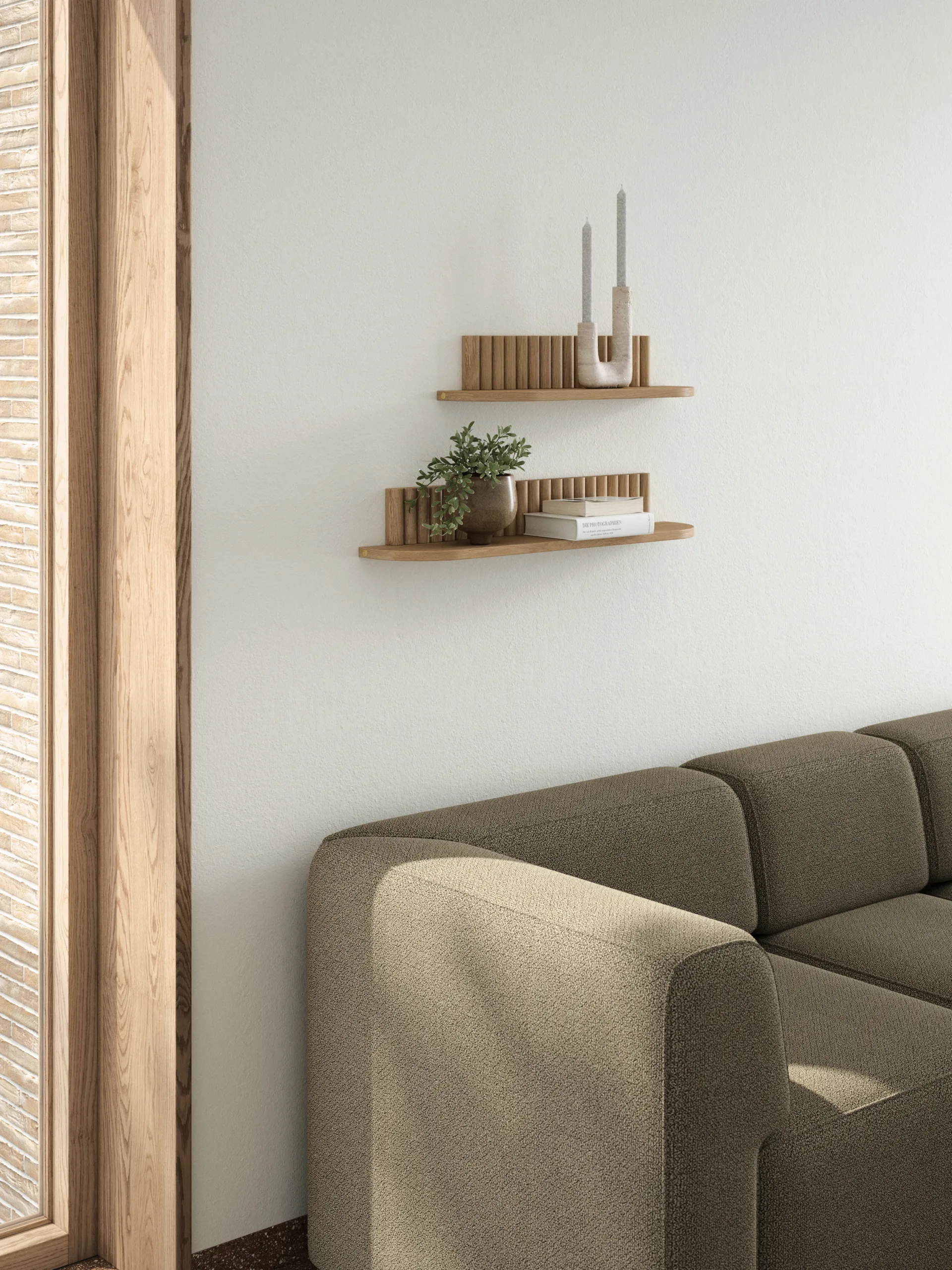 Estante de pared Pillar , Roble natural aceitado, 60x15x12 cm Andersen Furniture