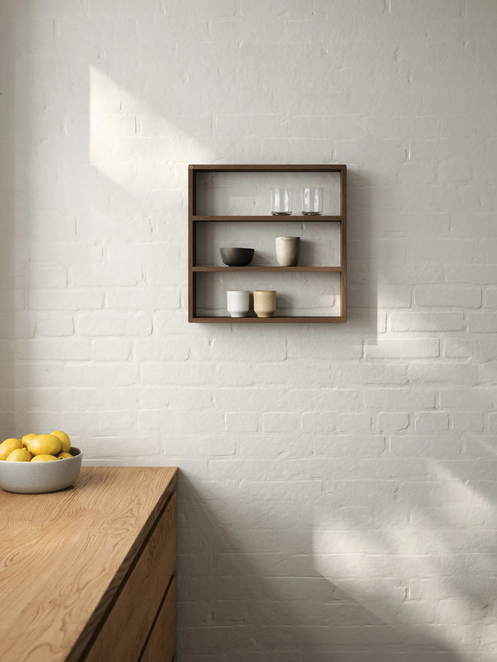 Estante de pared Sector , Roble ahumado aceitado, 50x50x10 cm Andersen Furniture