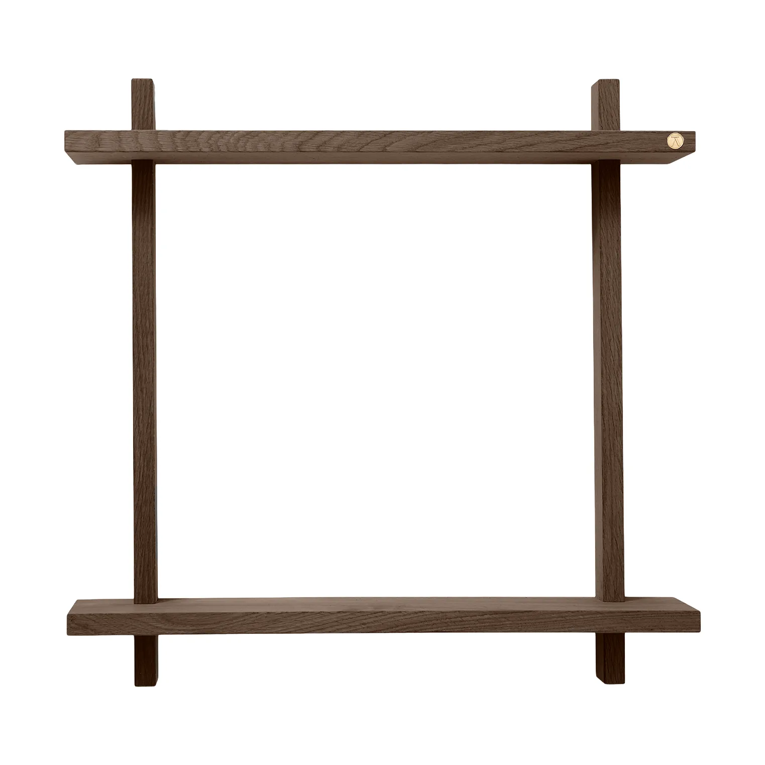 Estante de pared Treat doble, Roble ahumado aceitado, 50x12x50 cm Andersen Furniture
