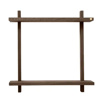 Estante de pared Treat doble - Roble ahumado aceitado, 50x12x50 cm - Andersen Furniture
