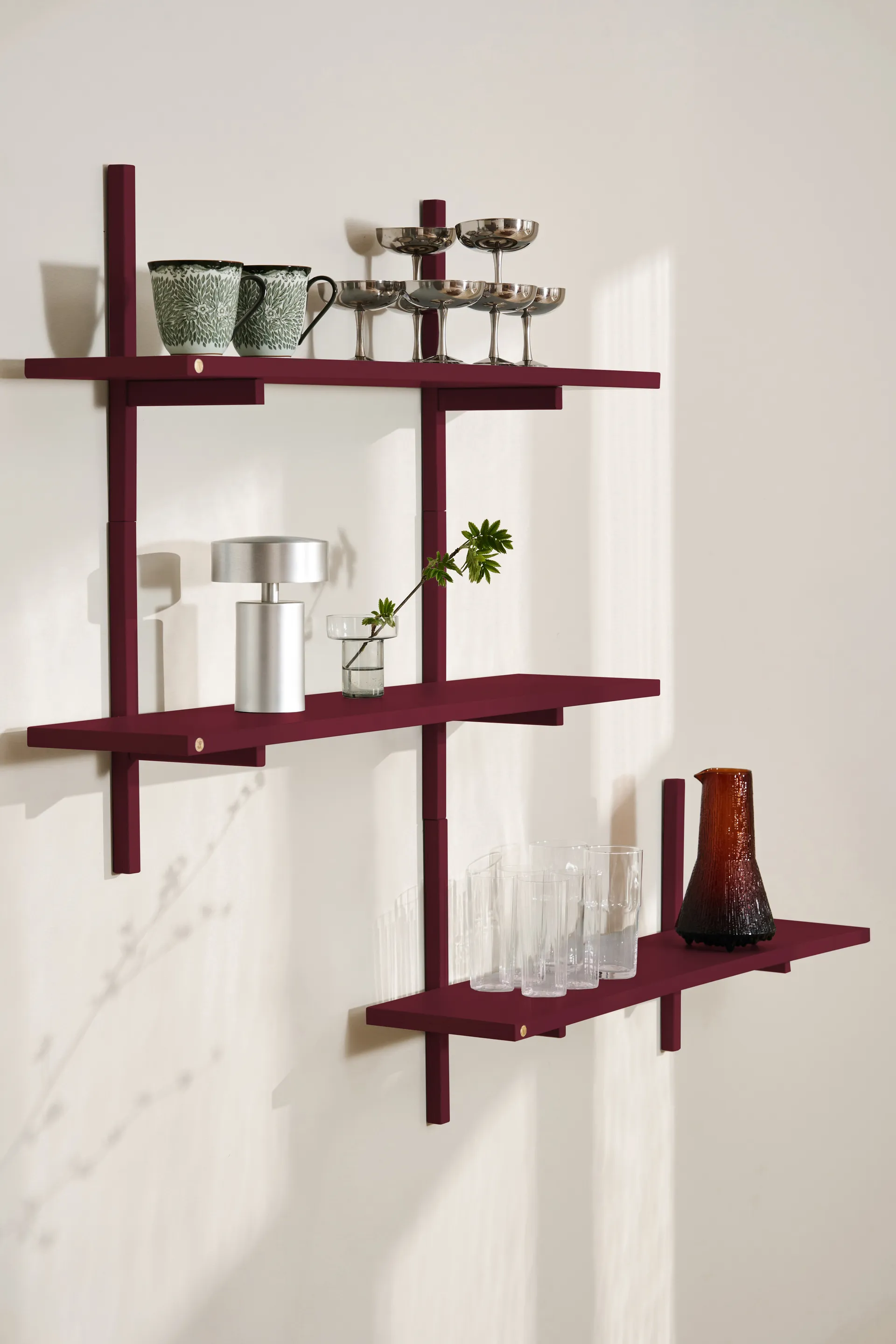 Estantería para pared A-Light Shelf Special Edition, Wine red 90x21x35 cm Andersen Furniture