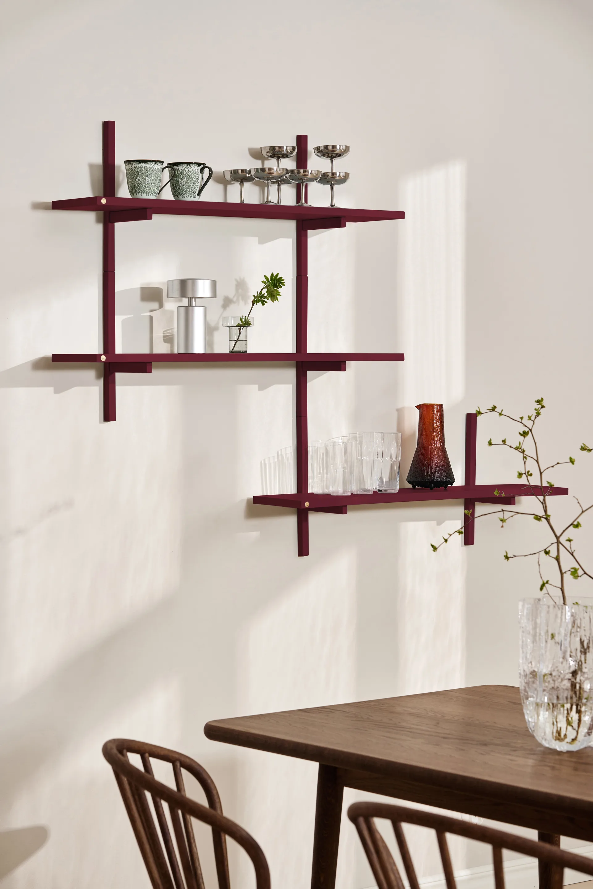 Estantería para pared A-Light Shelf Special Edition, Wine red 90x21x35 cm Andersen Furniture