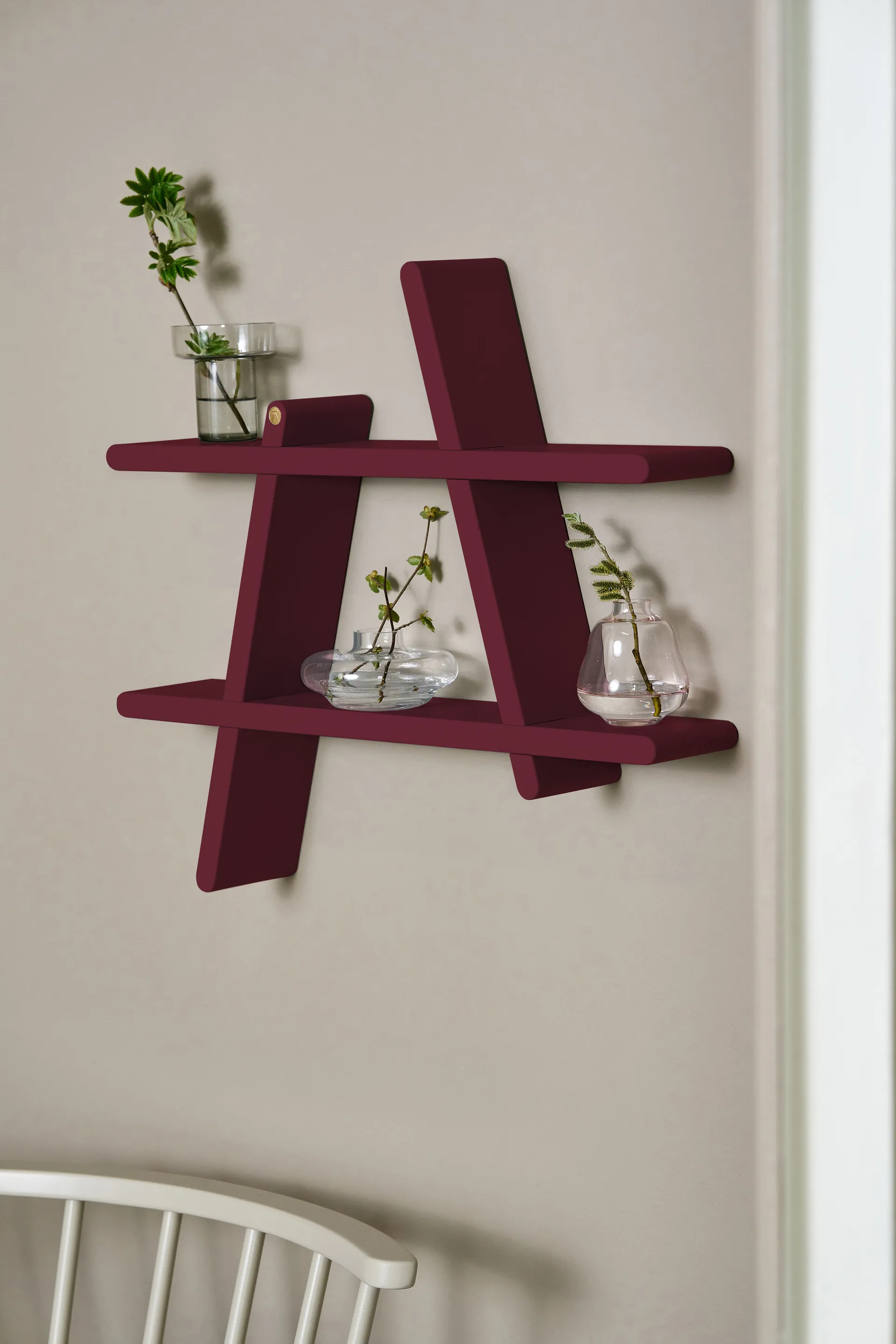 Estantería para pared A-Shelf Special Edition, Wine red L 78x12x67 cm Andersen Furniture