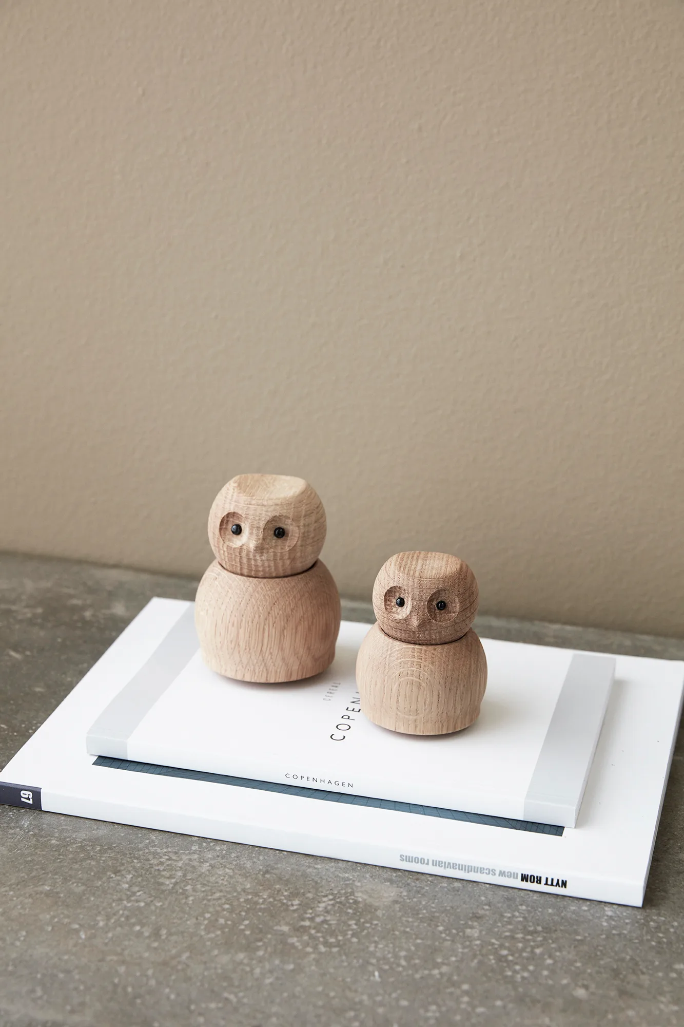 Figura madera Andersen Owl Medium, Oak Andersen Furniture