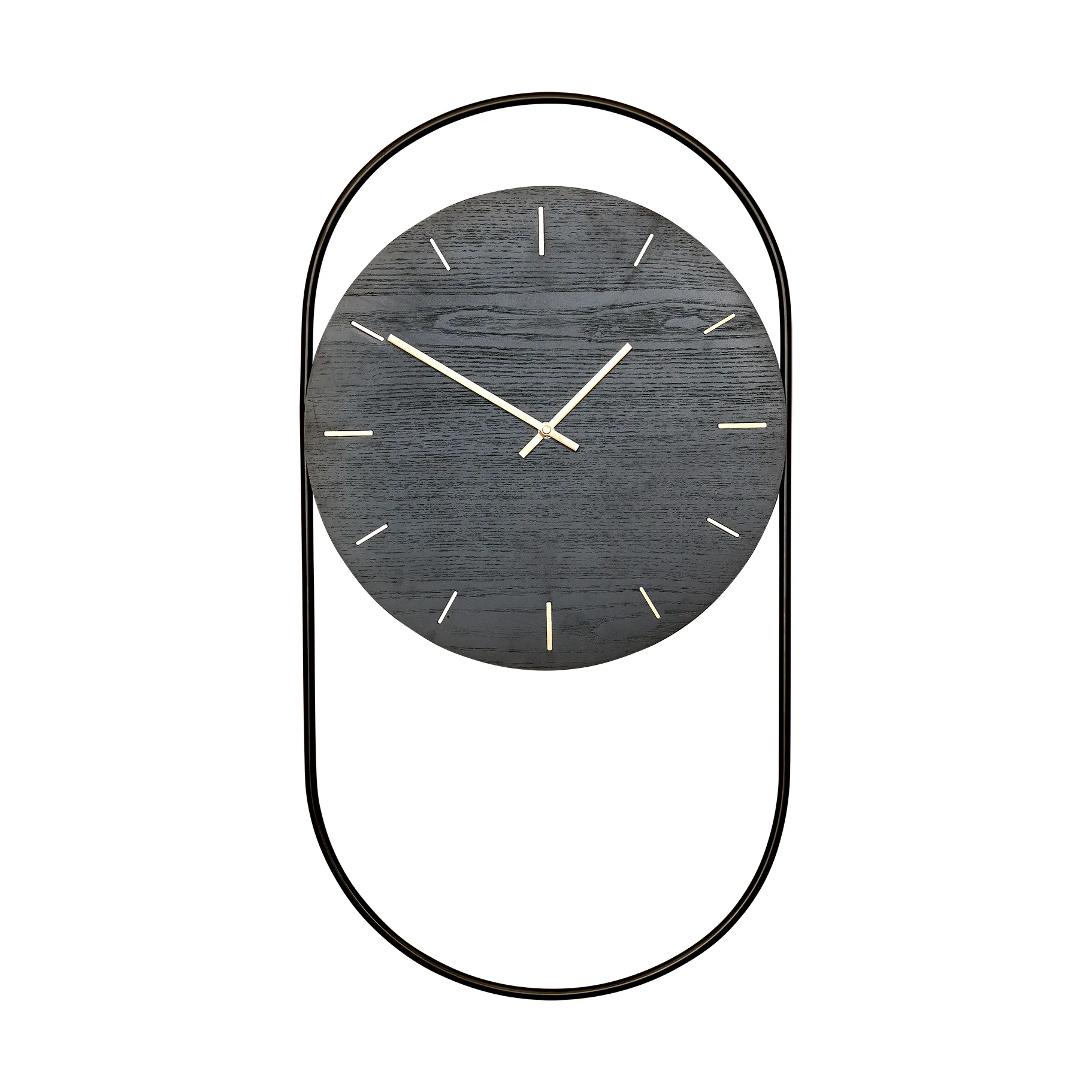 Reloj de pared A-Wall 41x76 cm, Black-brass Andersen Furniture