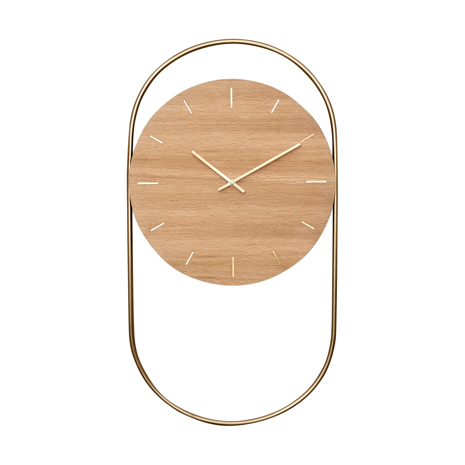 Reloj de pared A-Wall 41x76 cm, Oak-brass Andersen Furniture