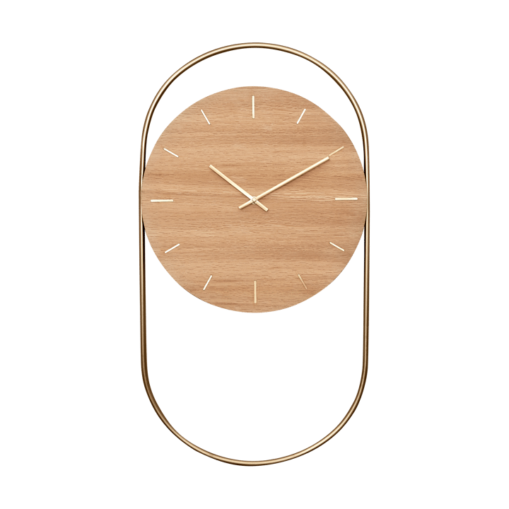 Reloj de pared A-Wall 41x76 cm - Oak-brass - Andersen Furniture