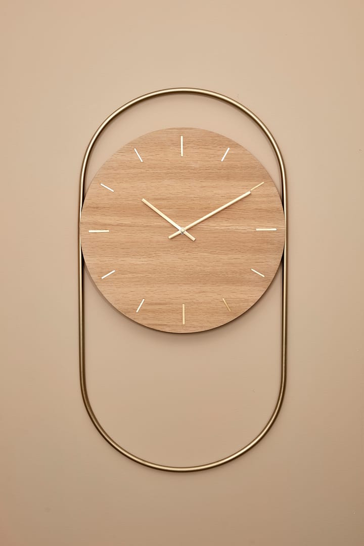 Reloj de pared A-Wall 41x76 cm, Oak-brass Andersen Furniture