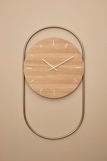 Reloj de pared A-Wall 41x76 cm - Oak-brass - Andersen Furniture