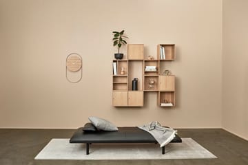 Reloj de pared A-Wall 41x76 cm - Oak-brass - Andersen Furniture