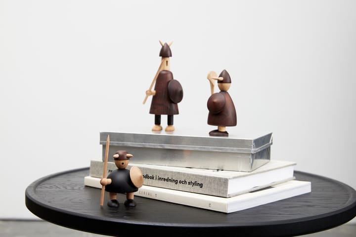 Set de 3 figuras de madera The vikings of Denmark, Stained beech Andersen Furniture