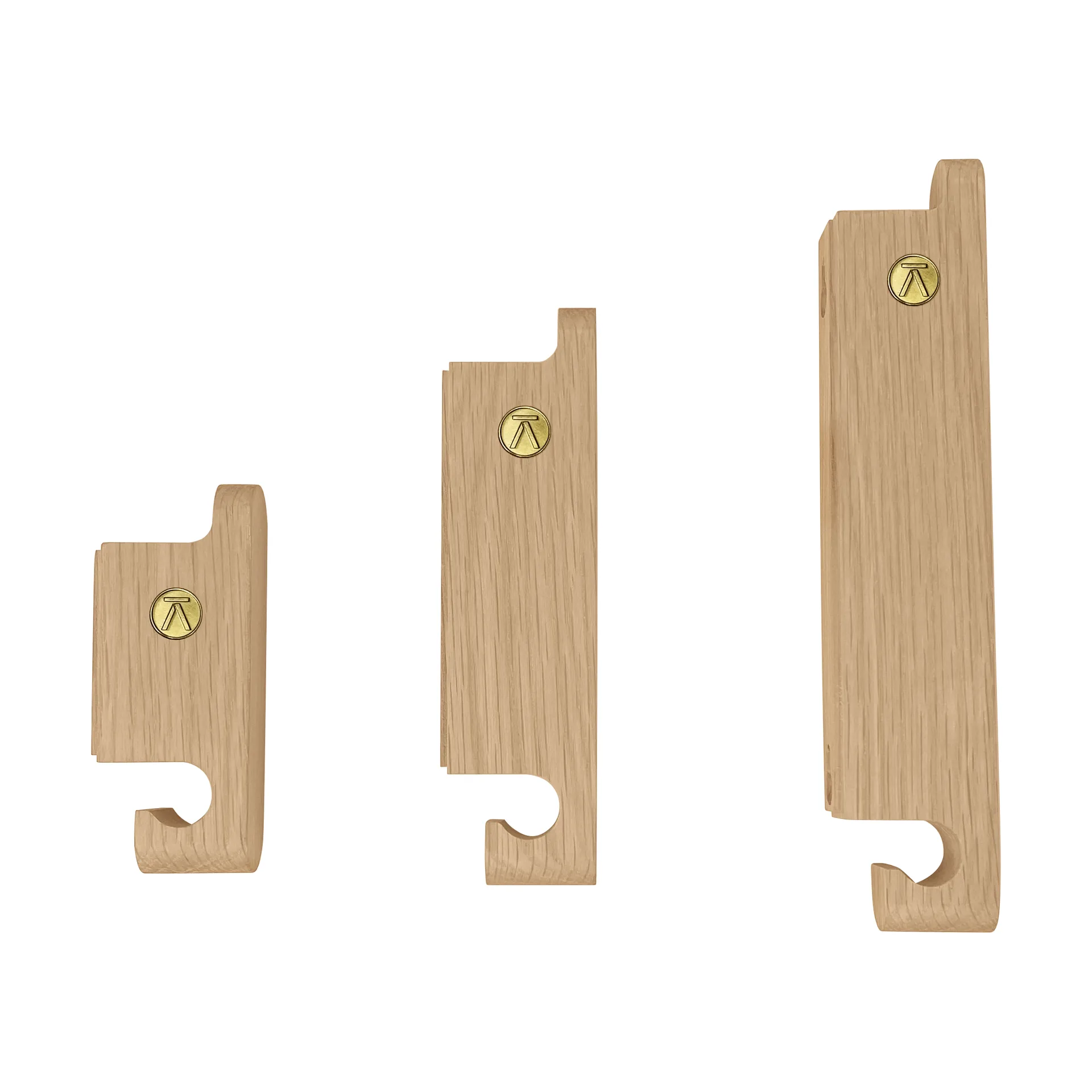 Set de 3 ganchos Multi Hooks, Oak Andersen Furniture