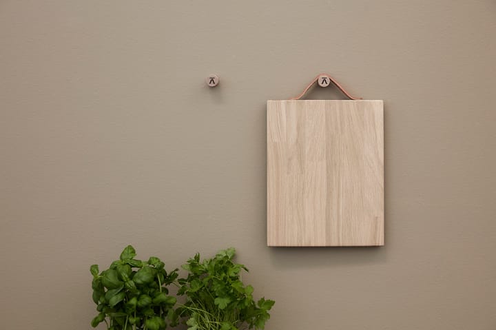 Tabla de cortar Andersen con asas de cuero Medium 24x30 cm, Oak Andersen Furniture