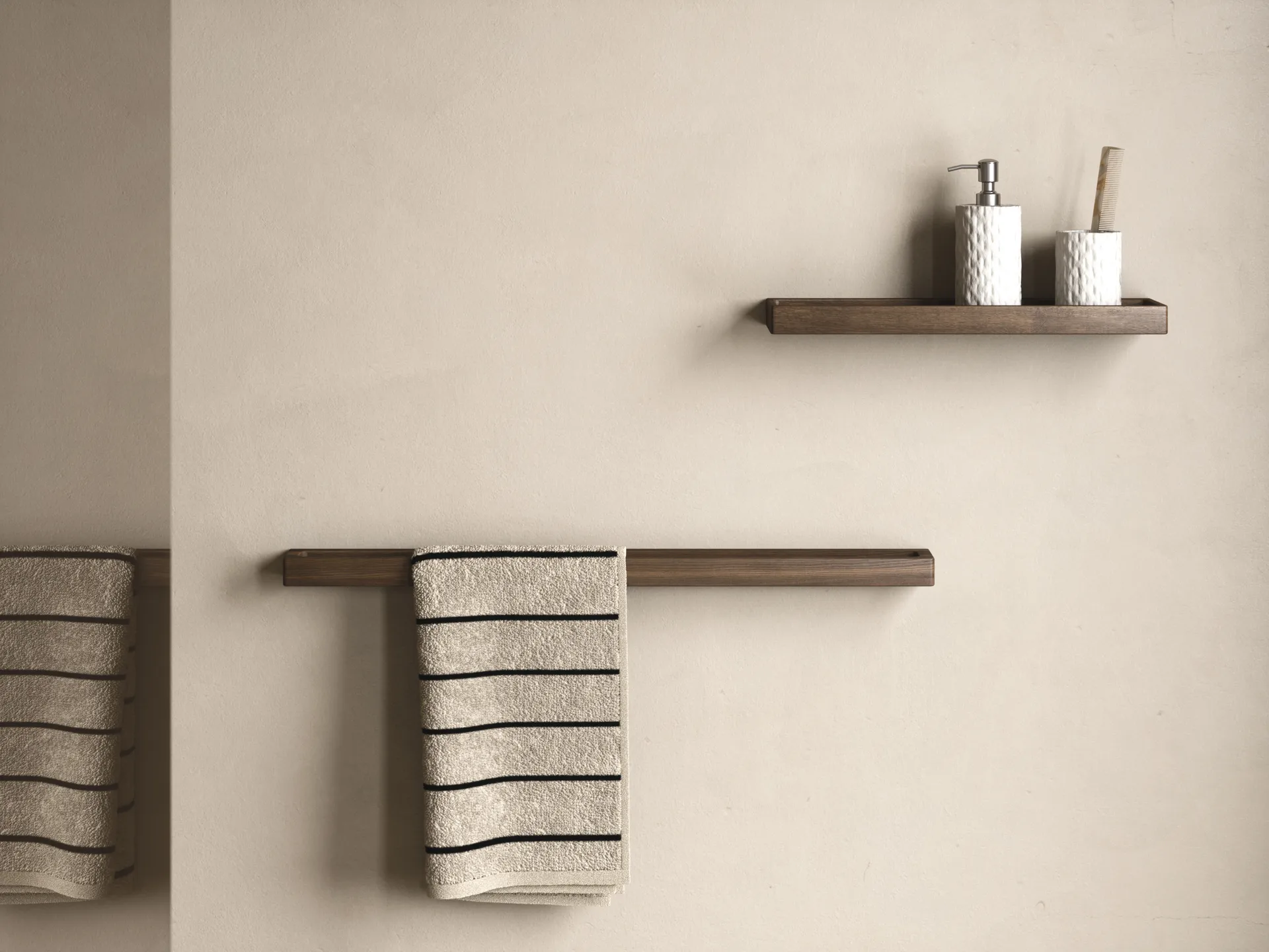 Toallero individual Andersen 73,5 cm, Dark Stain Matt Lacquer Ash Andersen Furniture