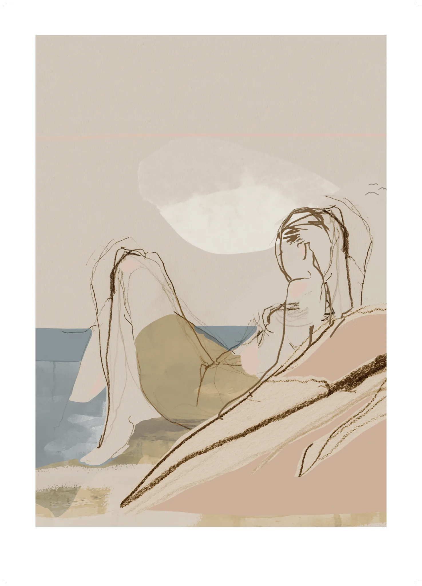 Lámina By the ocean, 50x70 cm Anna Bülow