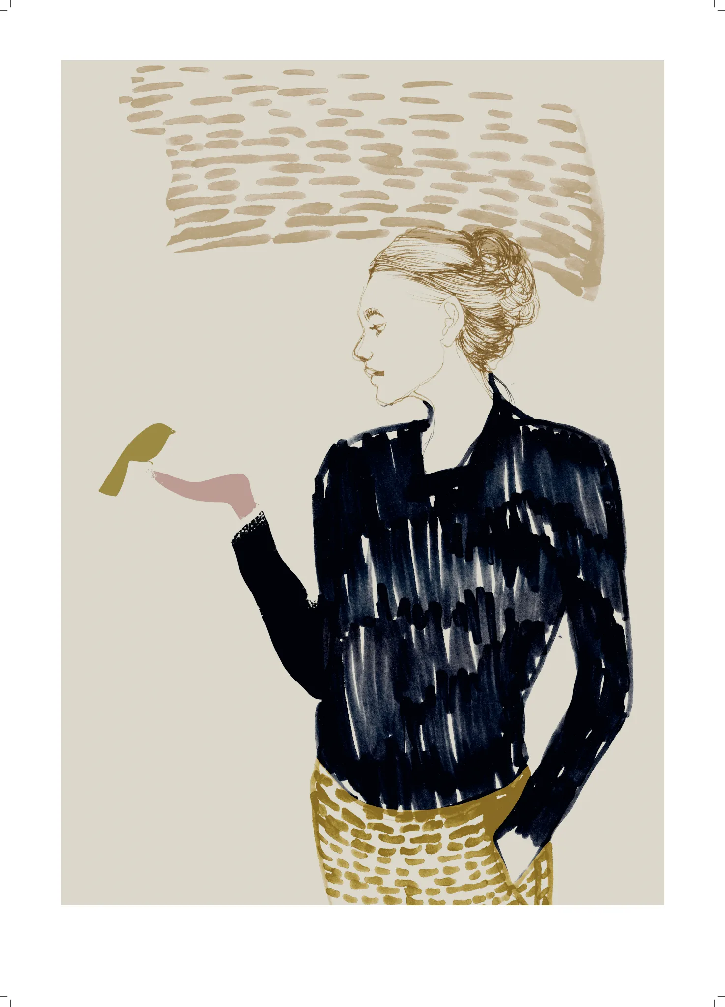 Lámina Hello, 50x70 cm Anna Bülow