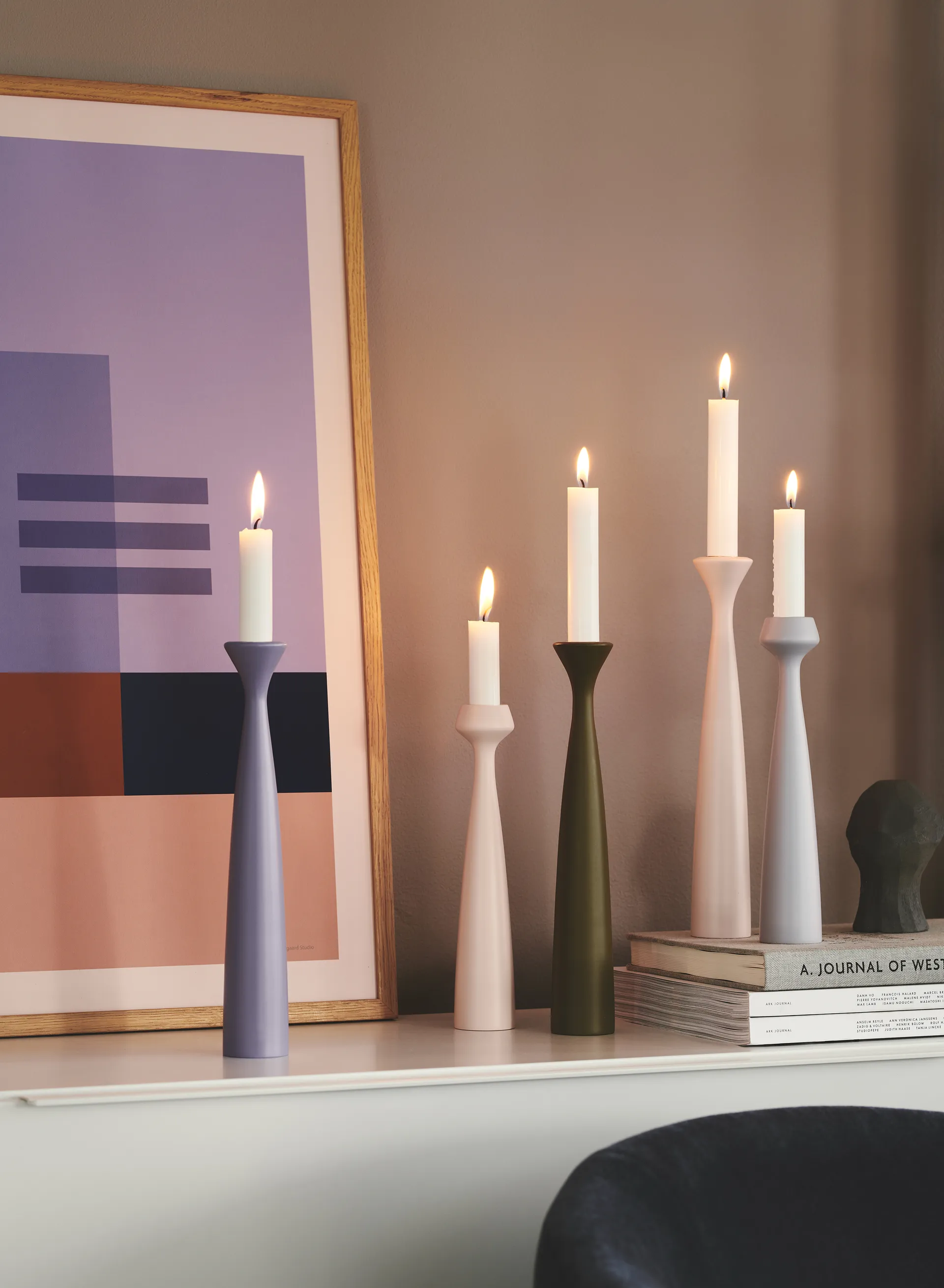 Candelabro Blossom Rose 29 cm, Lavender Applicata