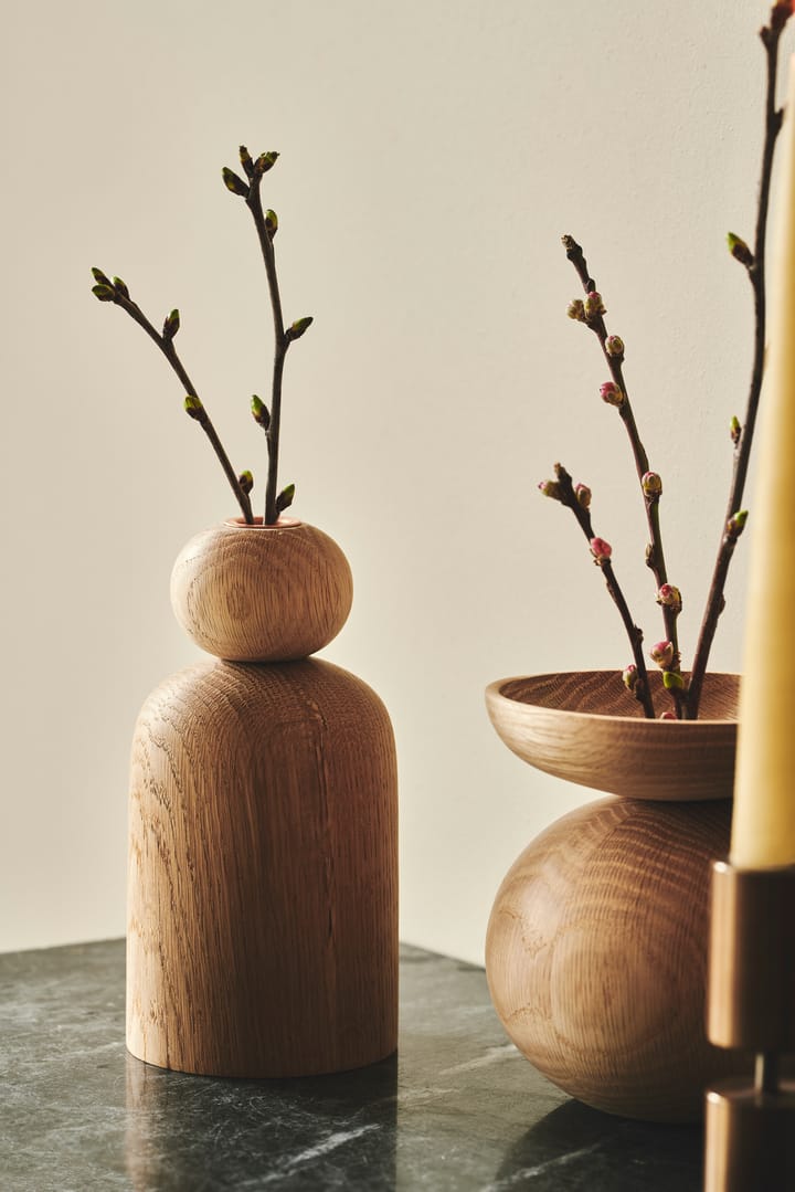 Jarrón Shape ball, Roble Applicata