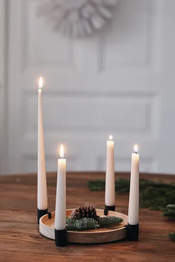 Portavelas Luna Ø27 cm - Roble-acero - Applicata