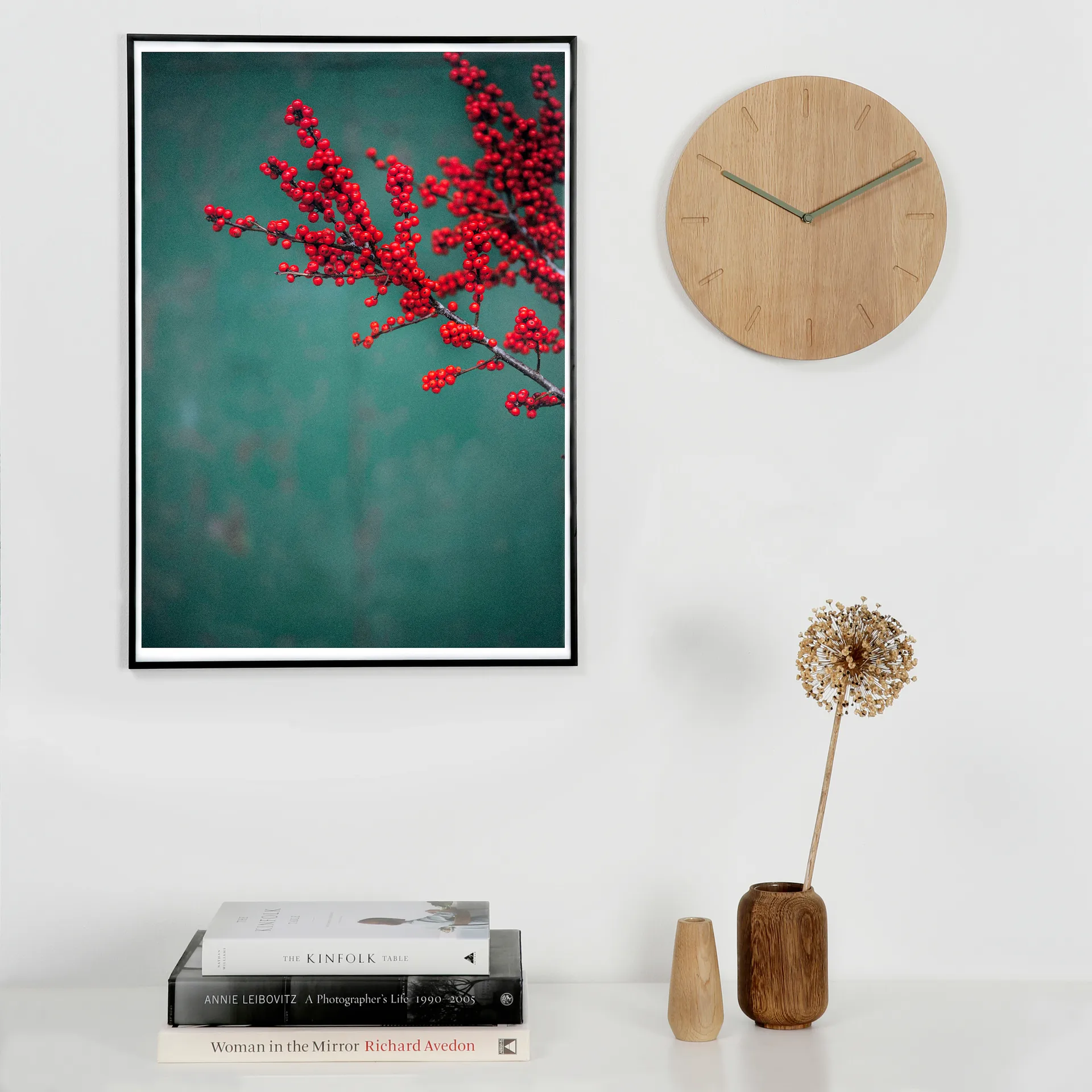 Reloj de pared Watch:Out, roble-acero Applicata