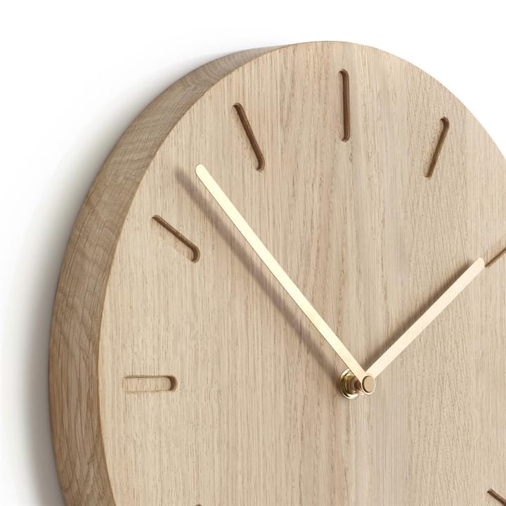 Reloj de pared Watch:Out, roble-latón Applicata