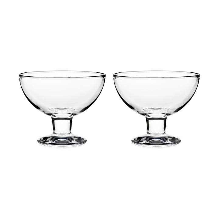 2 Boles con pie Verna 23 cl, Transparente Arabia
