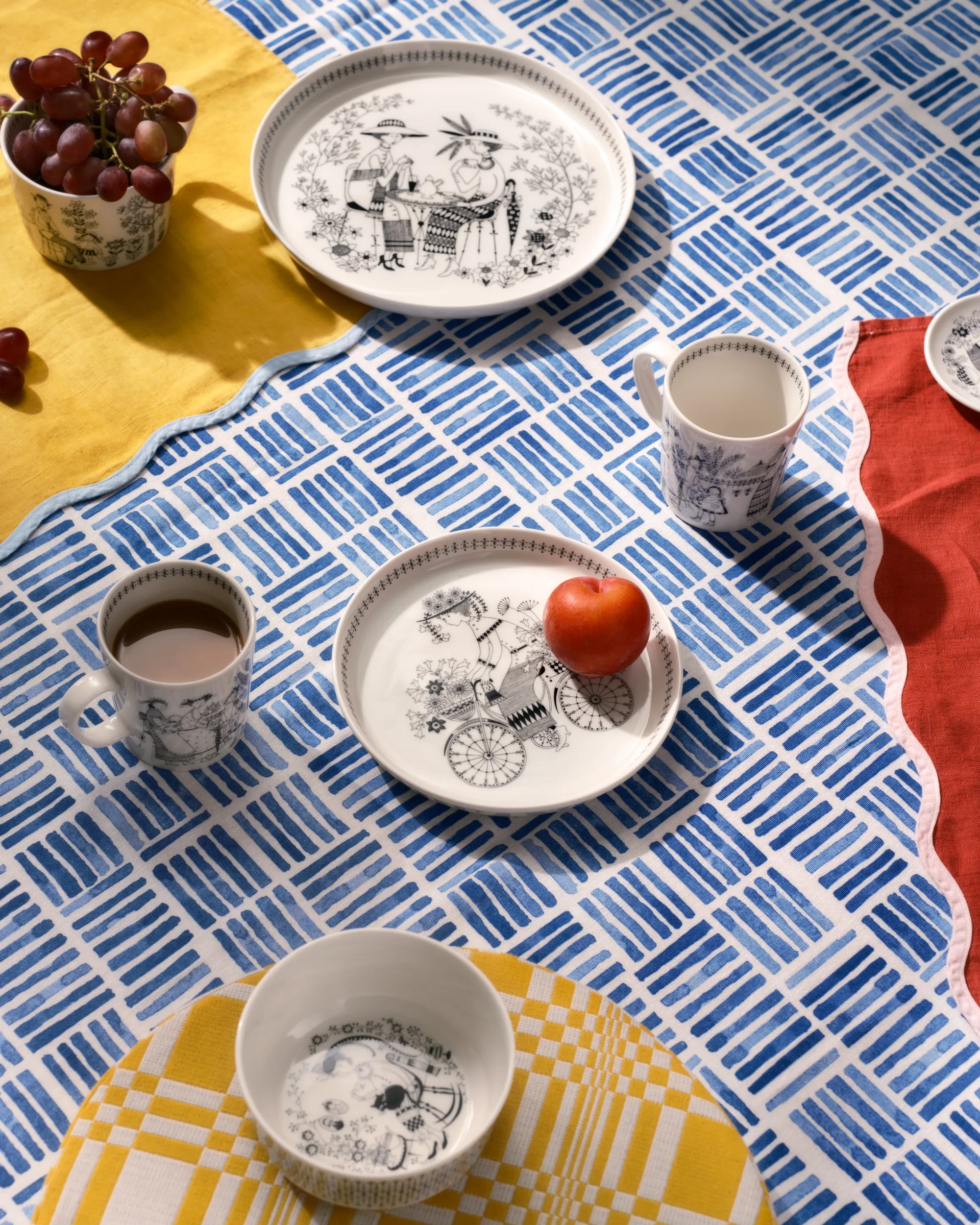 Bol Emilia Ø13 cm, Negro-blanco Arabia