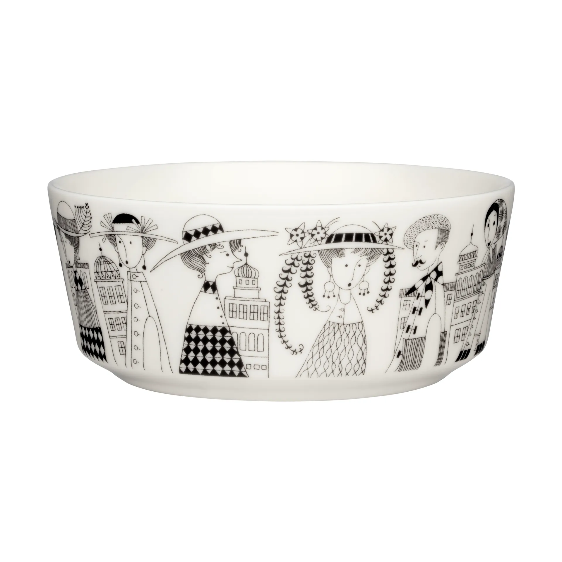Bol Emilia  Ø15,5 cm, Negro-blanco Arabia