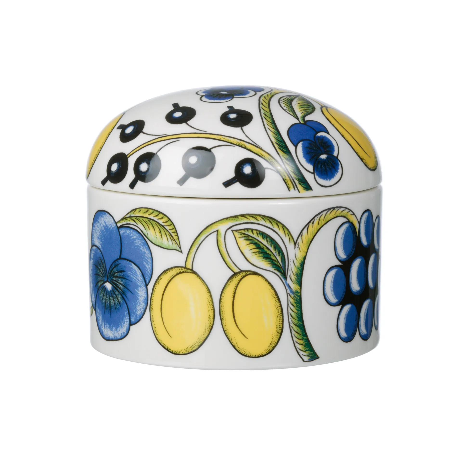 Bote con tapa Paratiisi, blanco-varios colores Arabia