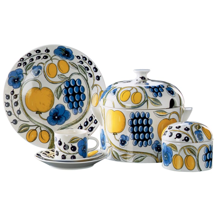 Bote con tapa Paratiisi, blanco-varios colores Arabia