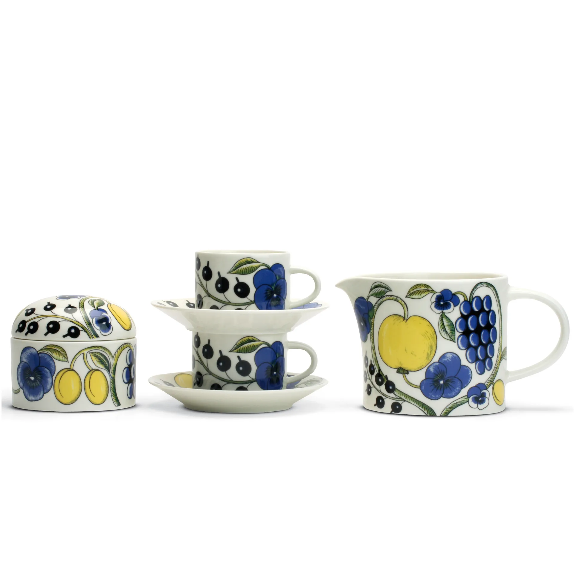 Bote con tapa Paratiisi, blanco-varios colores Arabia