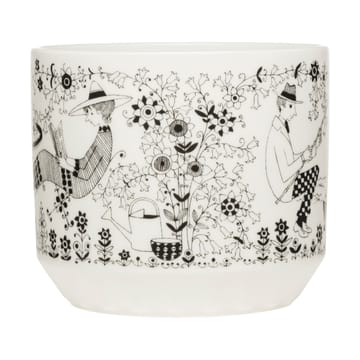 Maceta Emilia Ø14 cm - Negro-blanco - Arabia