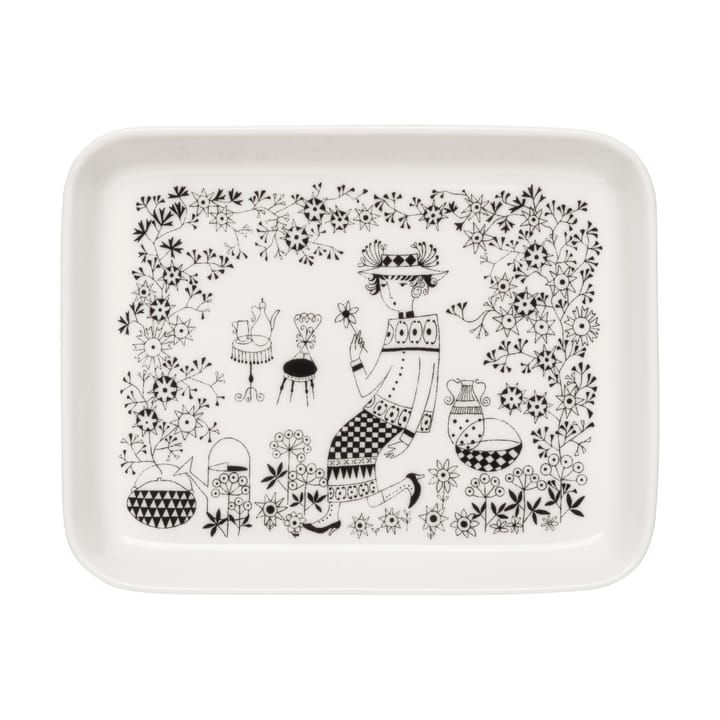 Plato Emilia 15x19 cm - Negro-blanco - Arabia