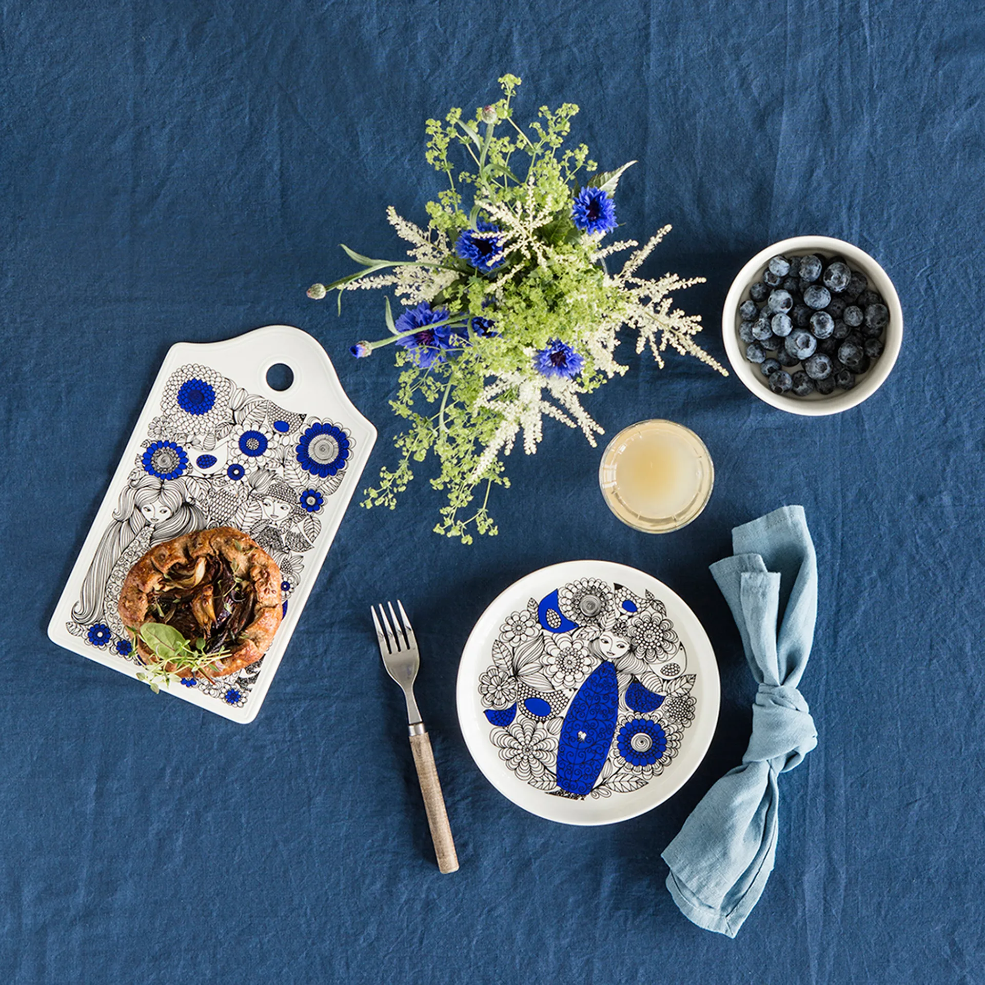 Plato Pastoraali Ø19 cm, azul Arabia