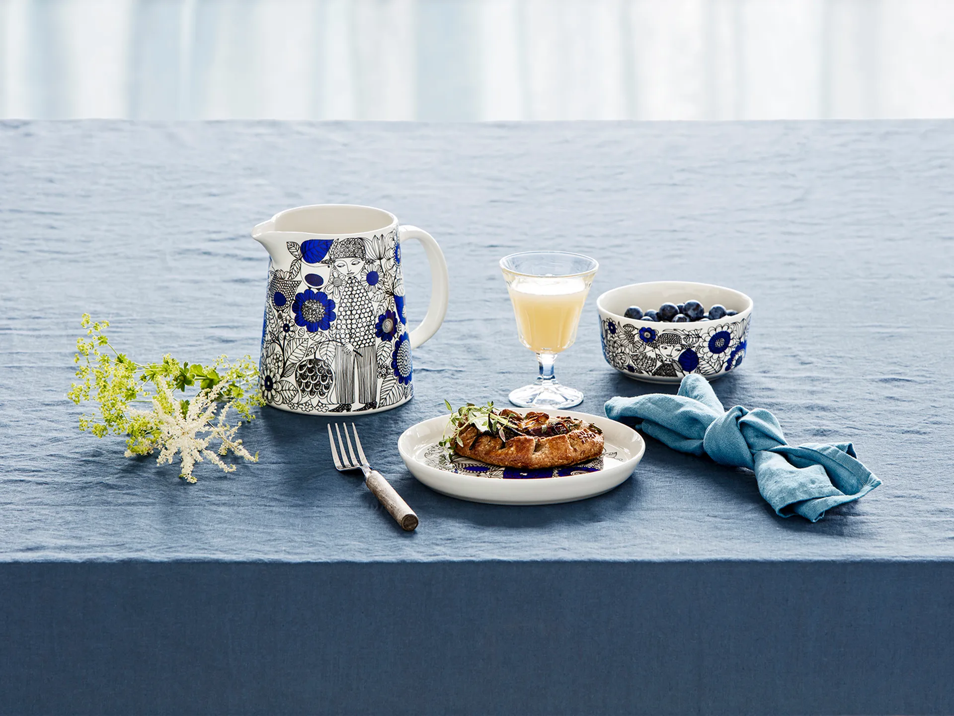 Plato Pastoraali Ø19 cm, azul Arabia