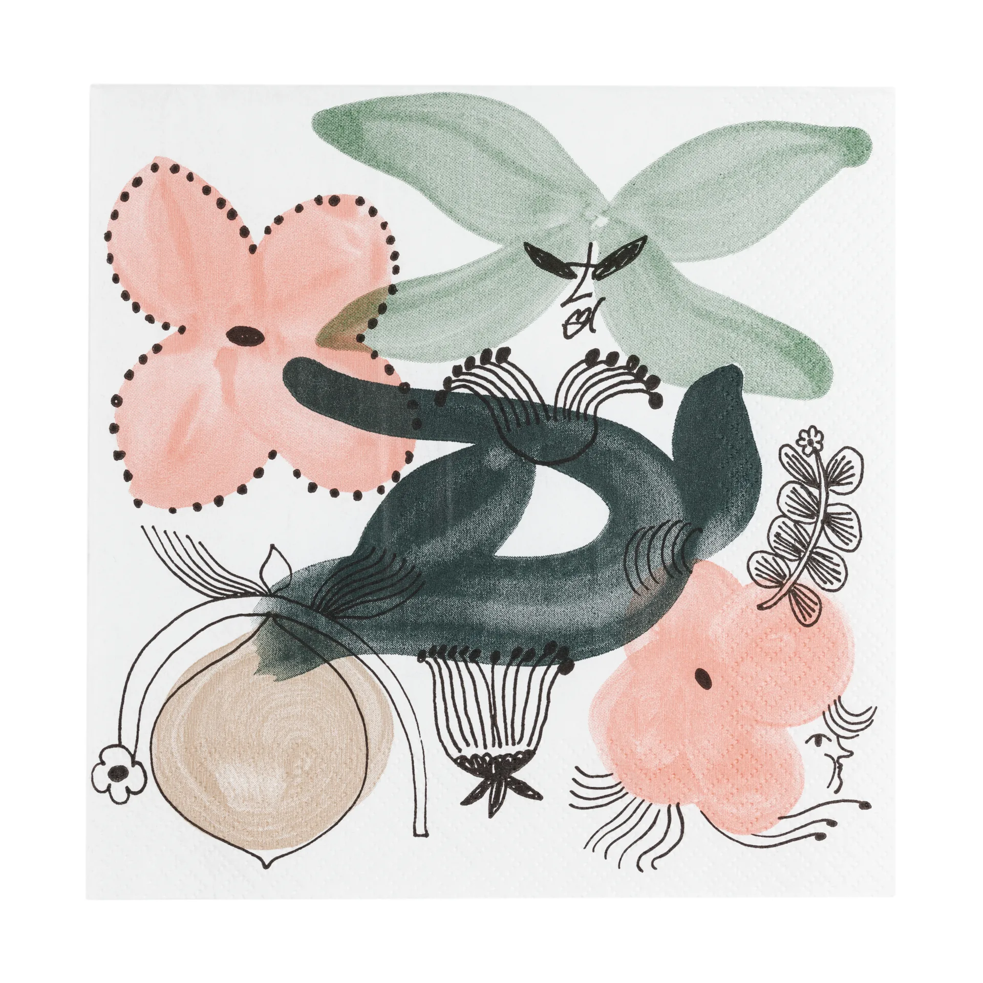 Servilletas de papel Kukkamaa 33x33 cm, 20-pack, Verde Arabia