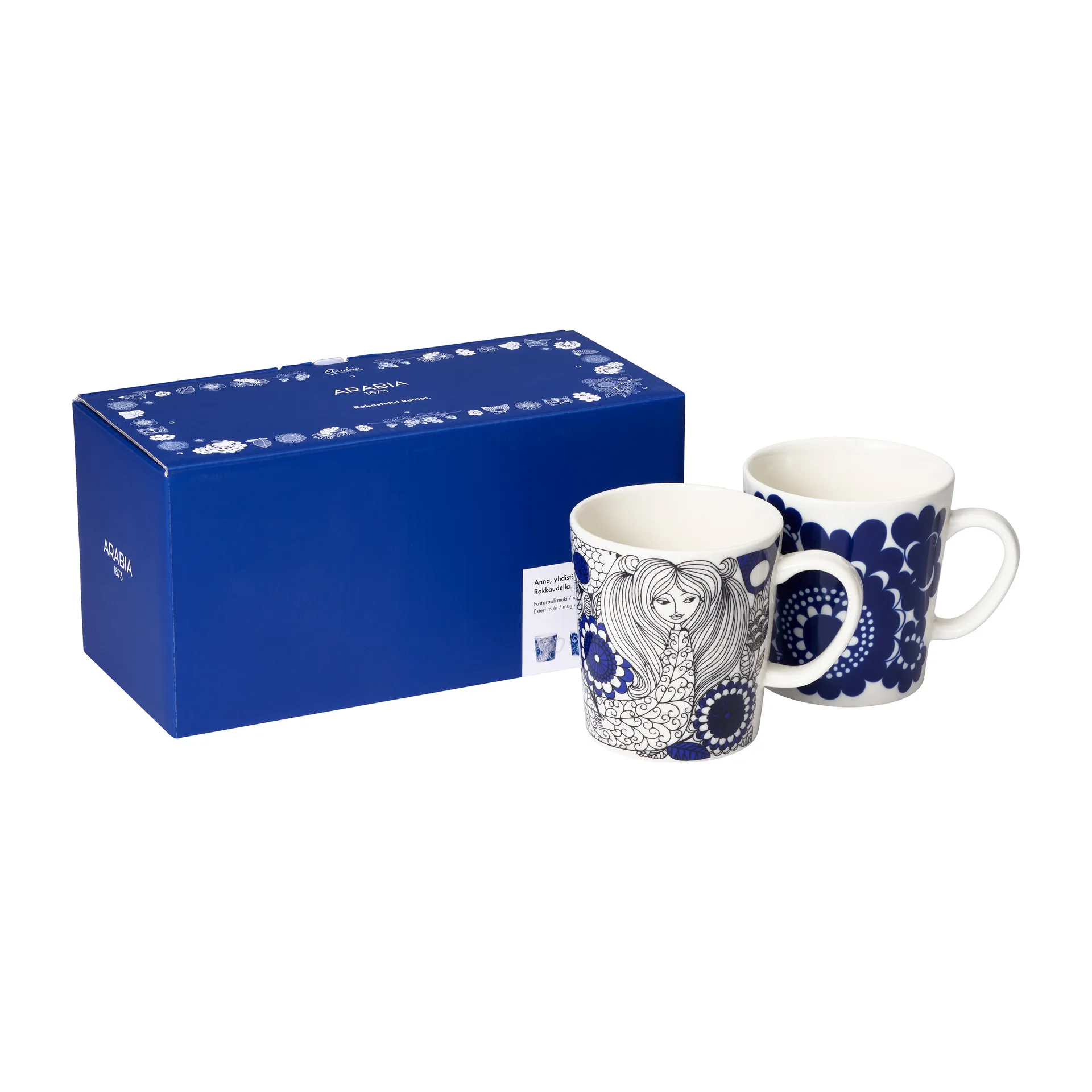 Set mixto tazas Pagrandeaali & Esteri Arabia 2 piezas, azul Arabia
