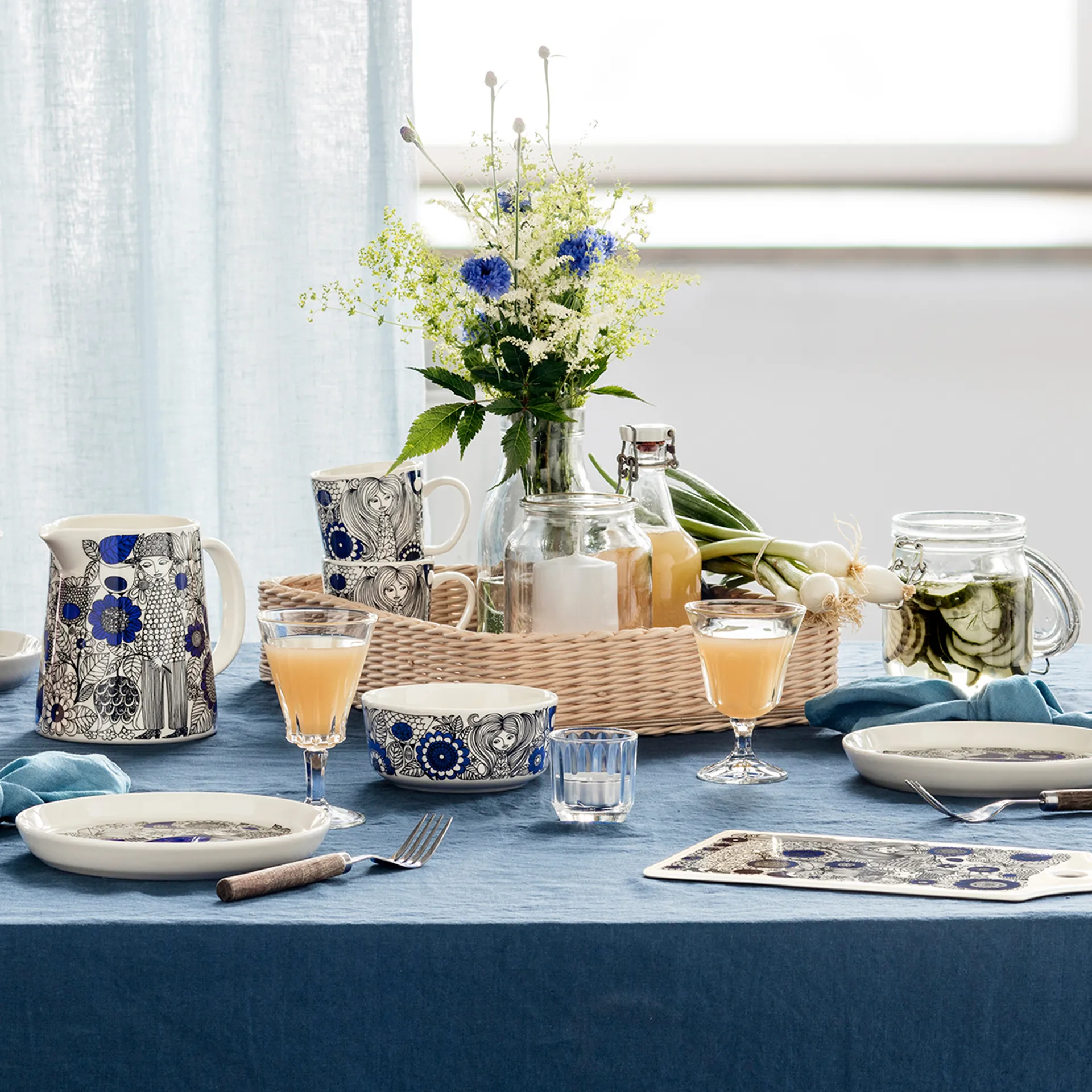 Set mixto tazas Pagrandeaali & Esteri Arabia 2 piezas, azul Arabia