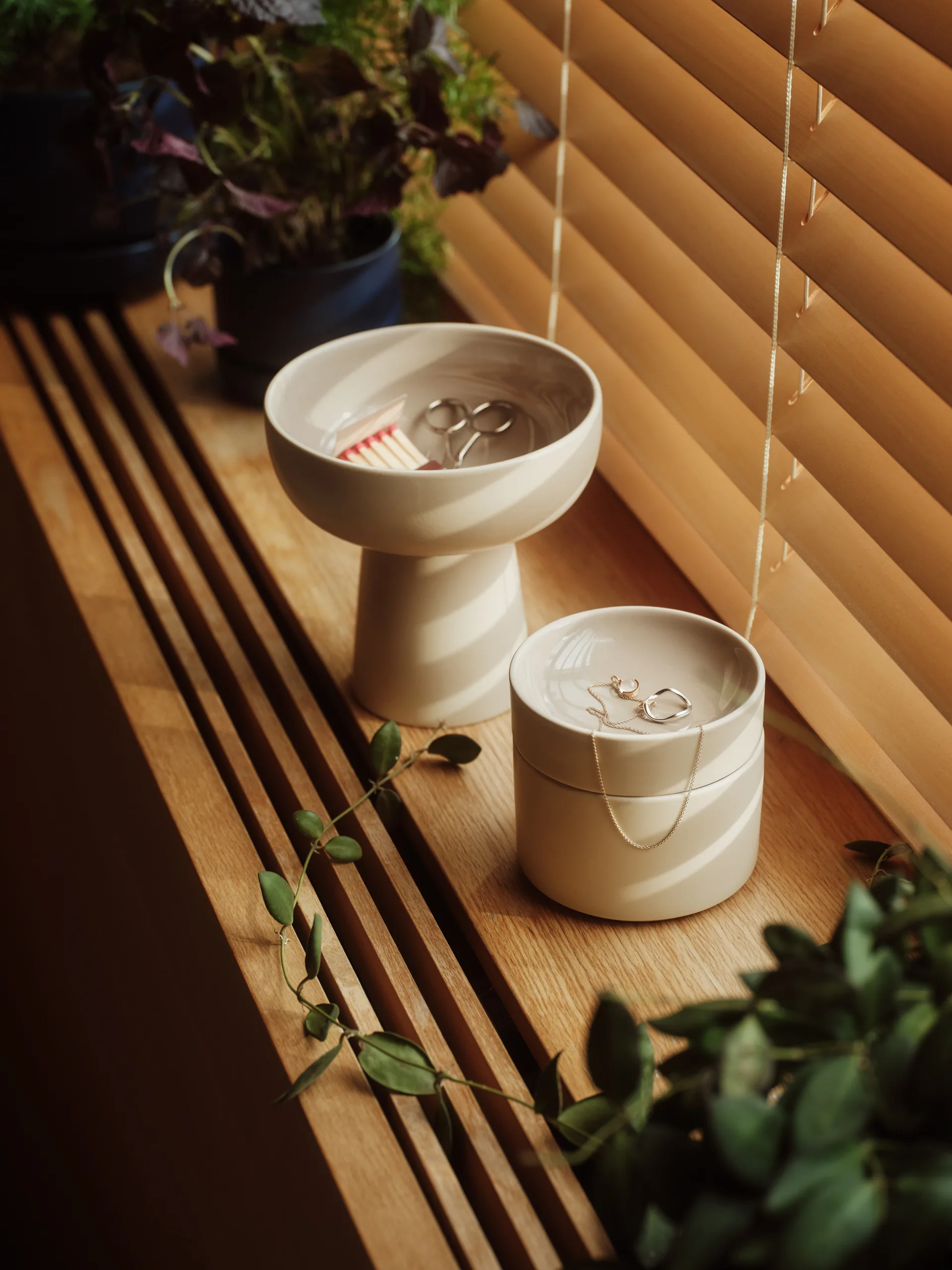 Tarro decorativo Kirnu Ø11x10 cm, Beige Arabia