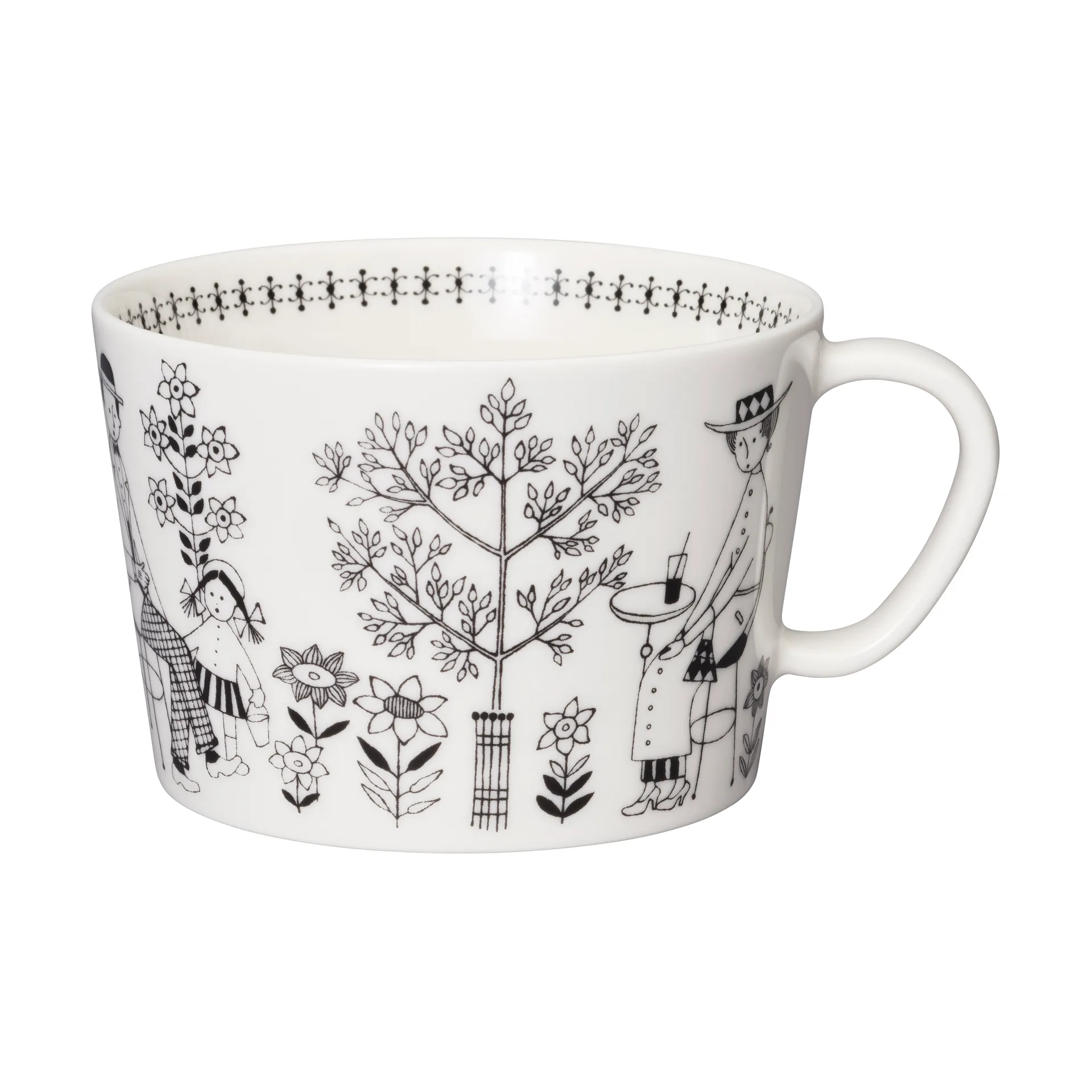 Taza Emilia 40 cl, Negro-blanco Arabia
